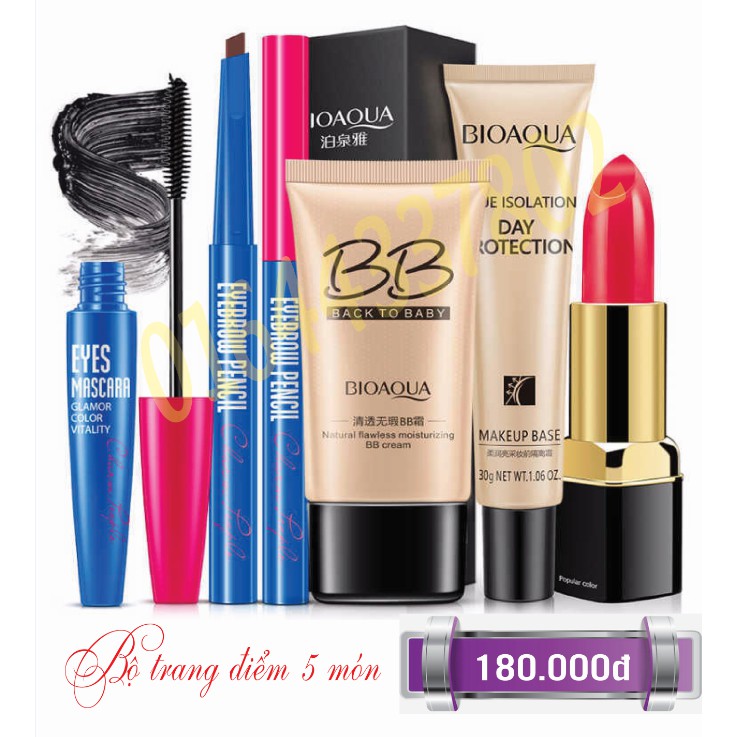 Bộ trang điểm bioaqua 5 món