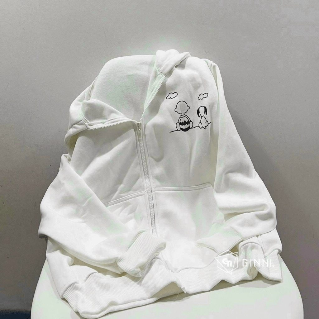 ÁO KHOÁC HOODIE NỮ TAY BỒNG CHÓ NHỎ HOÀNG HÔN XINH SIÊU CUTE THỜI TRANG VALENTINA