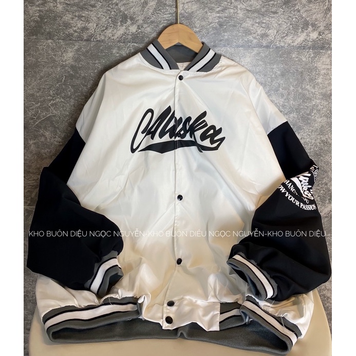 [SIEU SALE] Bomber gió pha hai lớp ALAKANG ulzangg phối màu Đen Trắng (kèm ảnh thật)