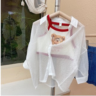 [AG233] Áo sơ mi xuyên thấu cho bé sz 90-140