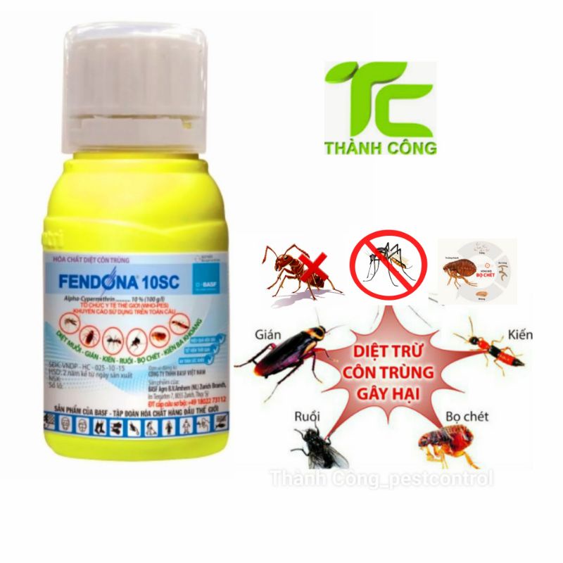 Thuốc diệt ruồi muỗi kiến gián ..côn trùng FENDONA 10SC 50ml