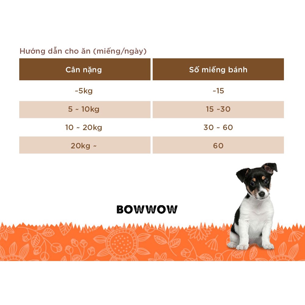 [DINH DƯỠNG CAO CHO CHÓ] Bánh bích quy hỗn hợp cho chó BOWWOW 220g - Ăn vặt cho chó - Snack cho chó