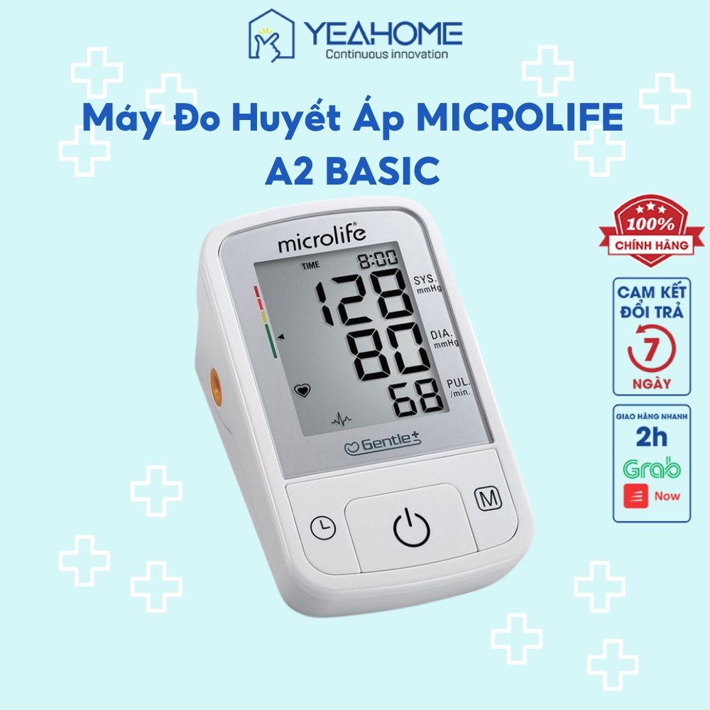 Máy Đo Huyết Áp Bắp Tay Microlife BP A2 Basic Bảo Hành 5 Năm Hàng Chính Hãng - YeahomeCare Saigon