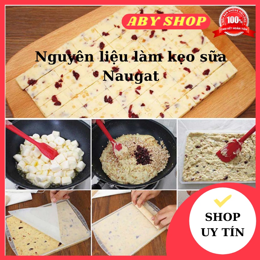 Combo làm kẹo sữa nougat ⚡ LOẠI NGON ⚡ combo làm kẹo sữa nougat truyền thống siêu ngon