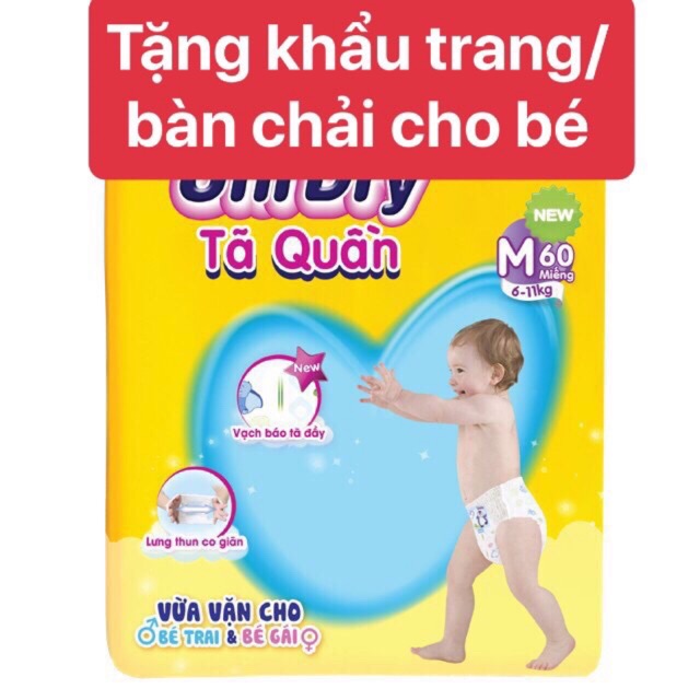 ( Tặng Quà) Tã quần UniDry M60/L54/XL48/XXL44