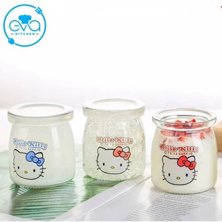 Bộ 6 Hũ Thuỷ Tinh Đựng sữa chua khổng Lồ In Hình Cute 200 Ml