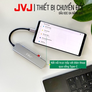 Hub chuyển đổi Macbook JVJ C11/C10/C8/C6 Plus/C6 với cổng kết nối Type C chia cổng USB,HDMI,Cổng Lan,VGA....BH 24 Tháng