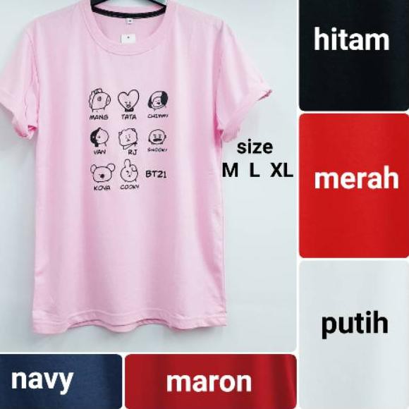 Mới Áo Thun In Hình Bt21 All Star Distro M L Xl Kfd11...........