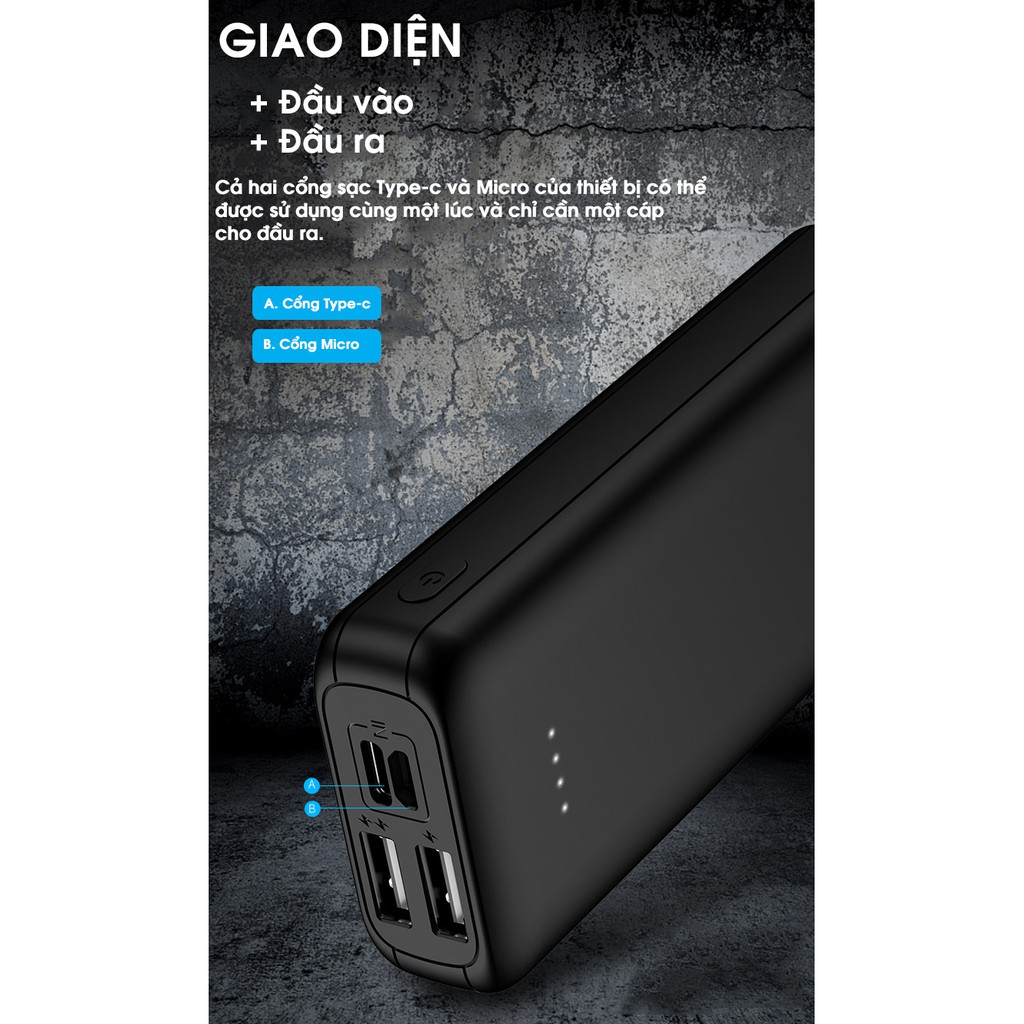 [Mã BMBAU50 giảm 7% đơn 99K] Pin sạc dự phòng dung lượng 12000mAh PKCB PF1004 - Hàng chính hãng