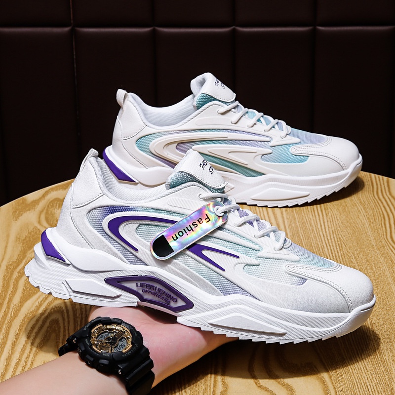 Giày Sneaker Nam Đế Cao Su Non, Giày Nam trend 2023 - Tăng Chiều Cao Tự Nhiên