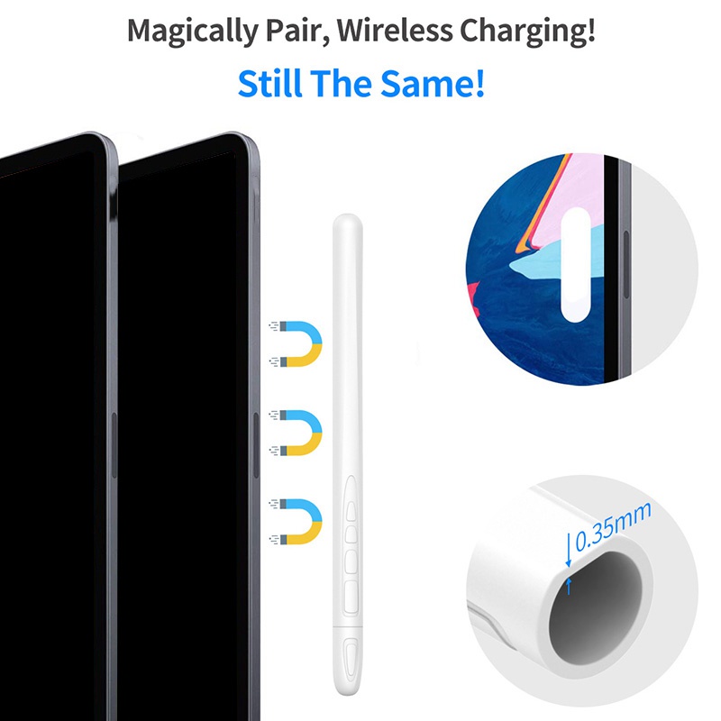 Vỏ bảo vệ bút cảm ứng máy tính bảng bằng silicon mềm màu hồng nhỏ gọn cho APPLE PENCIL 2