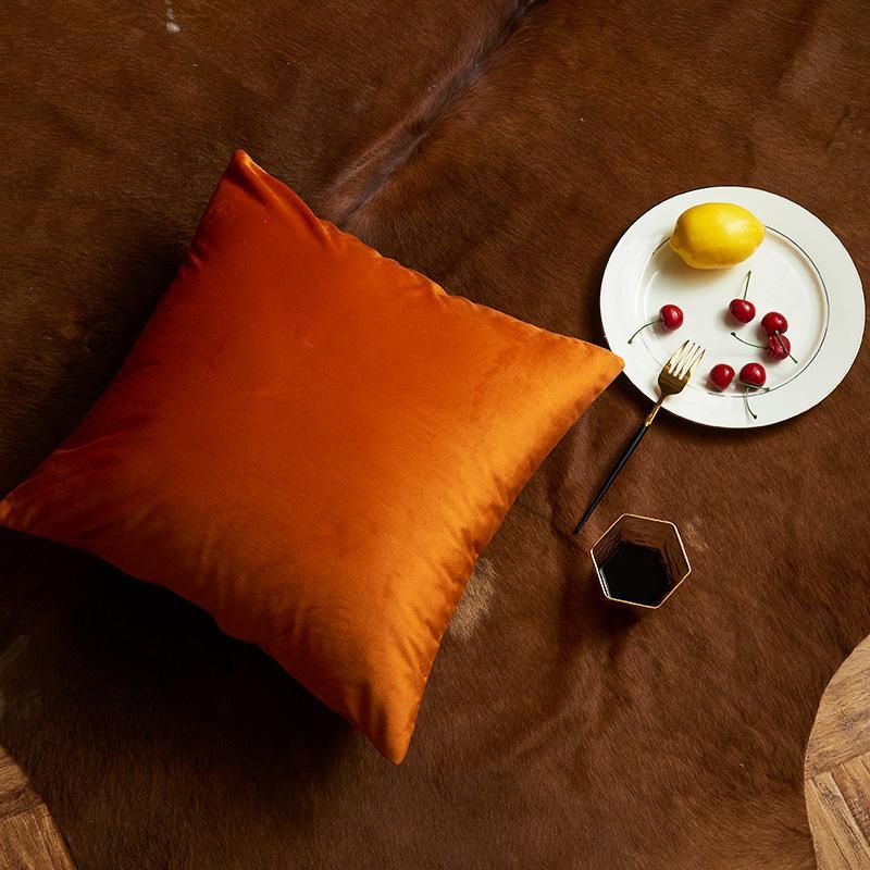 Light Extravagant Love Horse Orange Sofa Pillow Cases Cushion Luxury Orange Houndstooth Bedside Living Room Internet Celebrity Pillow Back Cushion