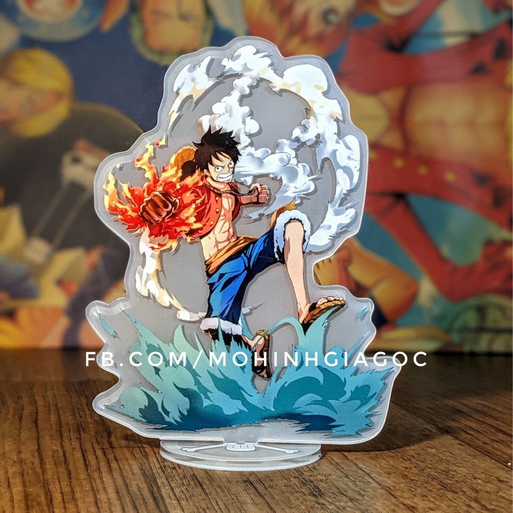 Mô hình One Piece - Mô hình 3D in hiệu ứng siêu đẹp Chúa trời Enel , Ace , Luffy , Luffy gear 4 Snake man - 15 CM -acryl