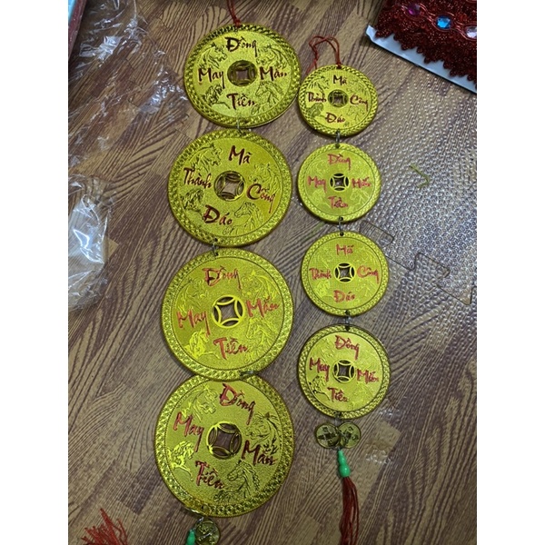 Dây Đong Tiền May Mắn 1 dây 4 chiếc ( dây to,dây nhỏ)