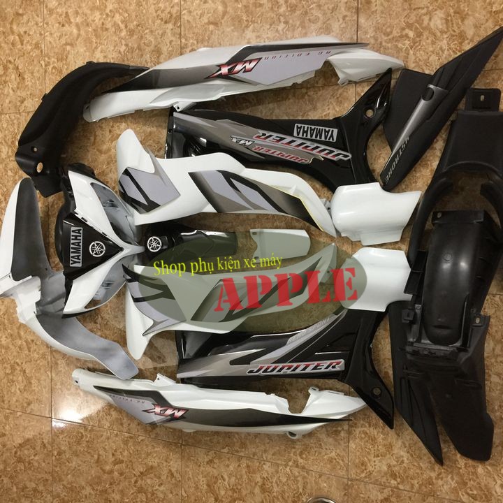 Bộ dàn áo nhựa nguyên sinh ABS xe JUPITER MX MẮT CÁO , JUPITER GRAVITA Màu Trắng - A2103