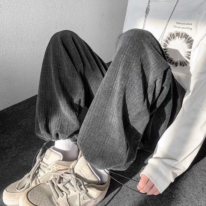 Quần Dài Thể Thao Nam quần thun ống rộng sọc simple  giá rẻ quần dài thể thao Thời Trang Phong Cách Hàn Quốc