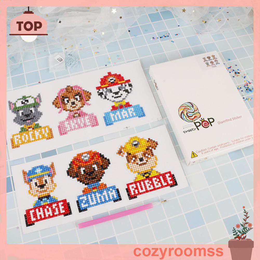 Set sticker đính đá hình thú DIY cho bé