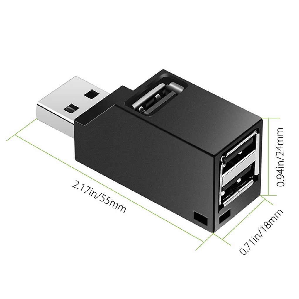 [Coco] Mini Three Port USB 2 0/3 0 HUB High-speed USB Extension Line Splitter 480MS Adapter Plug Play