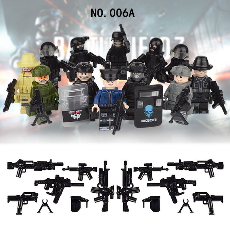 Set 12 Mô Hình Đồ Chơi Lắp Ráp Cho Bé