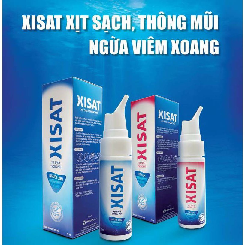 Xịt mũi Xisat các loại cho trẻ và người lớn