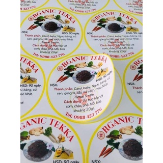 In theo Y/C-700 sticker/tem tròn/vuông 3.8cm decal nhựa-chống nước