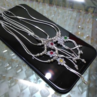 Dây chuyền bạc Dây mì liền mặt hoa bạc ta Van Jewelry