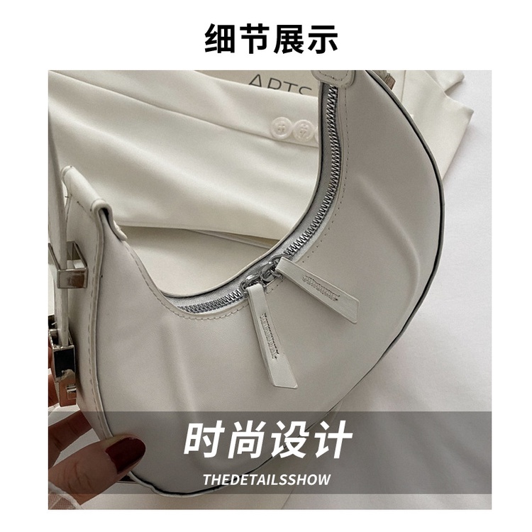 Túi Xách Kẹp Nách Hình Bán Nguyệt Thiết Kế Đơn Giản Thời Trang Cho Nữ