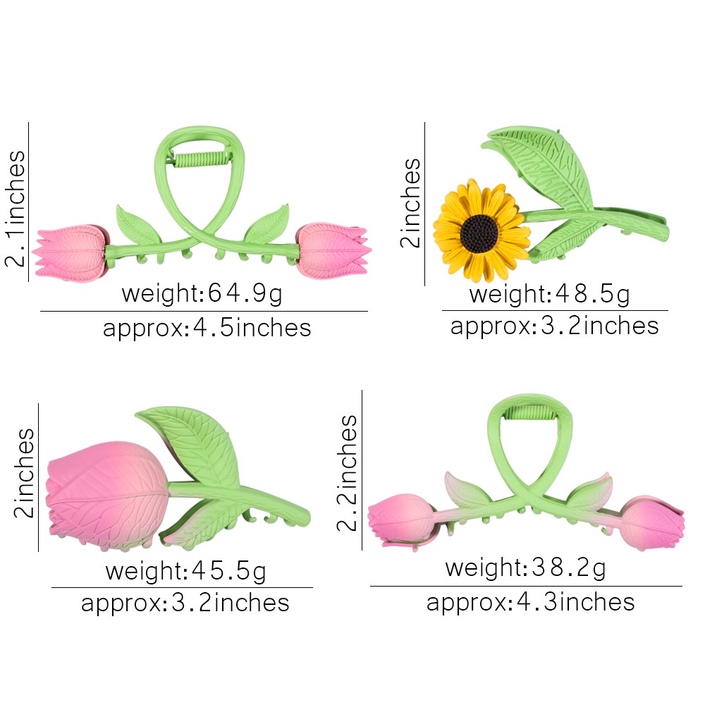 RainBow Bows 1 Kẹp Tóc Kim Loại Hình Bông Hoa Phong Cách Hàn Quốc Thời Trang Dành Cho Nữ