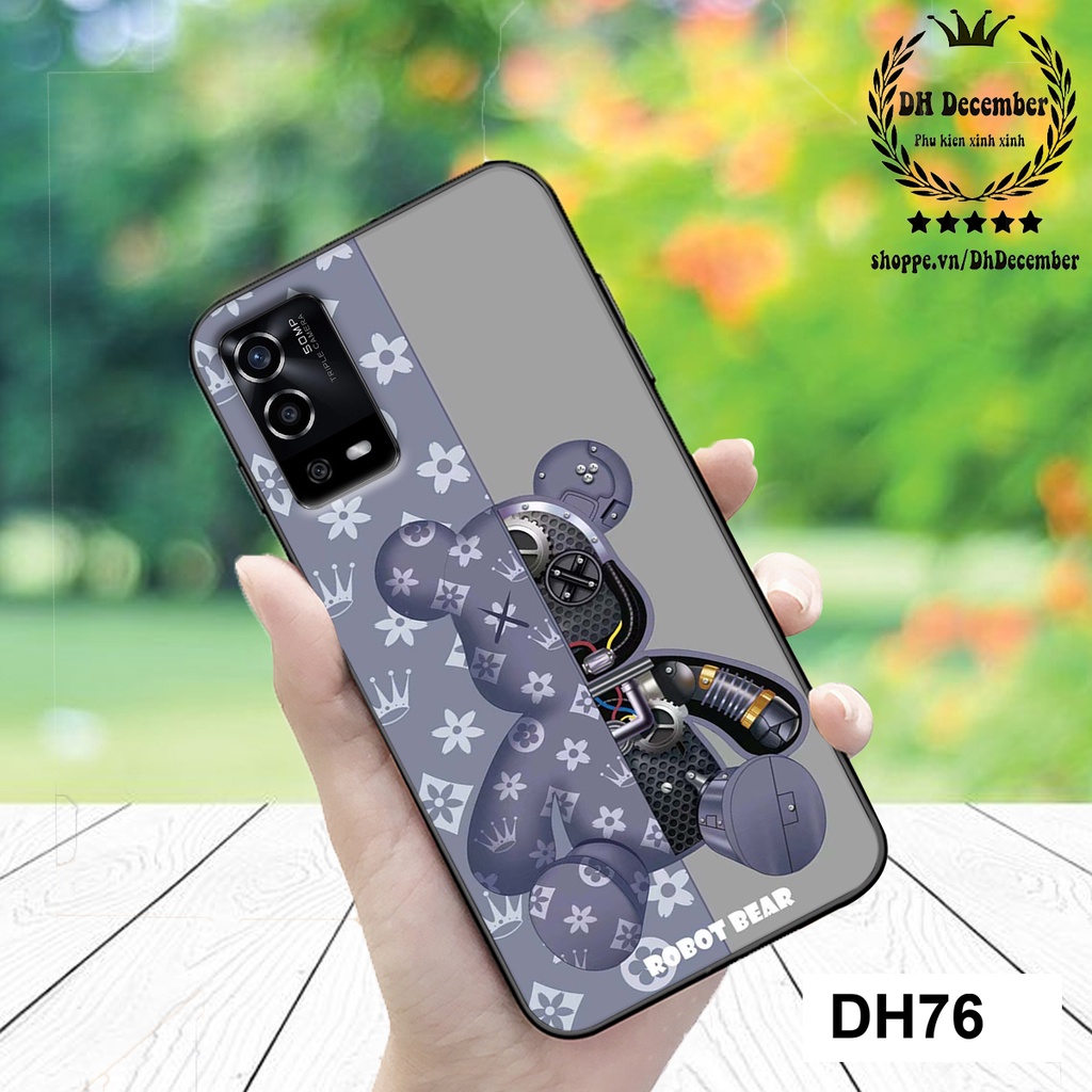 Ốp lưng OPPO A1K, A3S, A5 2020, A9 2020, A5S, A7, F9, A12, A15, A16, A31, A52, A92 in hình 3D GẤU BEER RICK-GẤUROBOTBEER