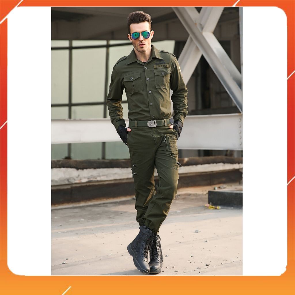 Bộ quần áo nam kaki lính mỹ | BigBuy360 - bigbuy360.vn