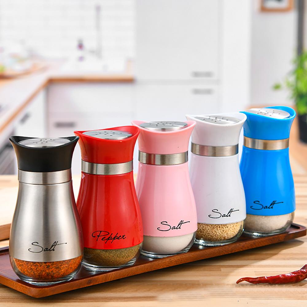 Lọ Thủy Tinh Đựng Gia Vị Bằng Thép Không Gỉ