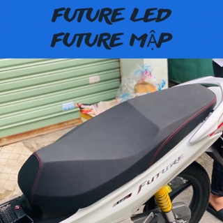 Yên Future Led , Future Mập 2 tầng gọt góc cạnh kèm da xịn 4 chiều may phối chỉ Đỏ ( Mút với Da )