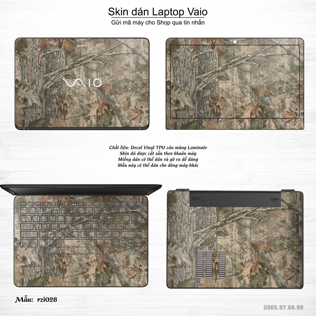 Skin dán Laptop Sony Vaio in hình rằn ri _nhiều mẫu 3 (inbox mã máy cho Shop)