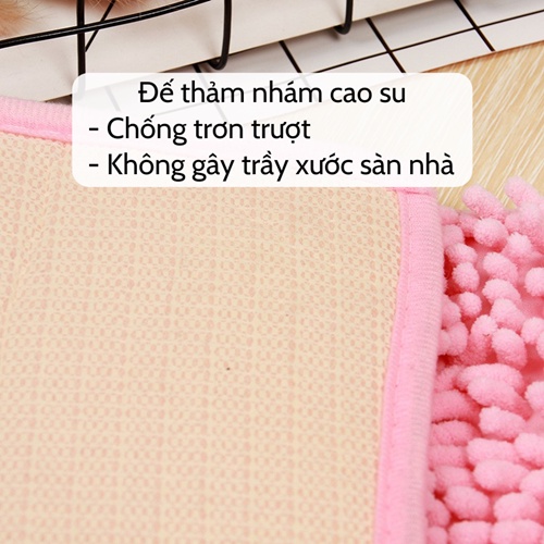 [SIÊU THẤM HÚT] Thảm lau chân  Thảm chùi chân san hô mềm mịn, chống trơn trượt dễ giặt giá rẻ (giao ngẫu nhiên)