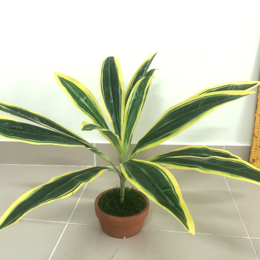 Cây giả trang trí  - Cành lá giả  - Cây lưỡi mèo giả VNG-100-3 (chưa bao gồm chậu)