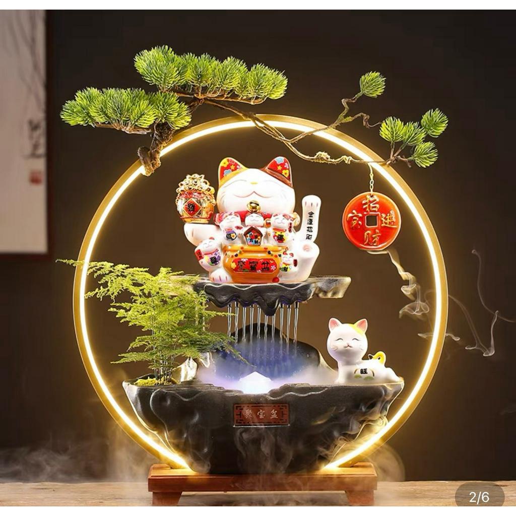 Thác nước phong thủy , thác khói trầm hương mã đáo thành công , thác mèo thần tài mang lại may mắn và tài lo