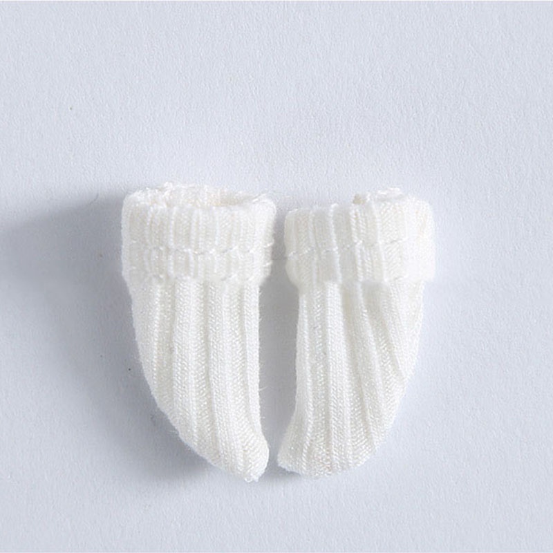 Tất trắng cho búp bê BJD ob11 1/12