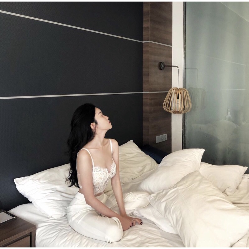 Sét ren 2 dây kèm quần suông