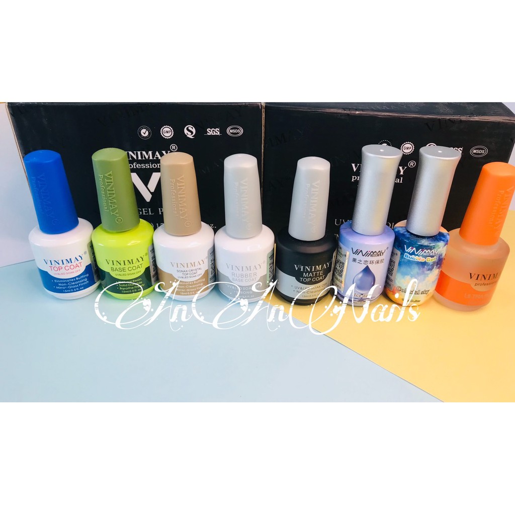 [ SỈ&amp;LẺ] Base Top Vinimay Đầy Đủ ,top coat, base,base đa năng,dụng cụ nails giá rẻ