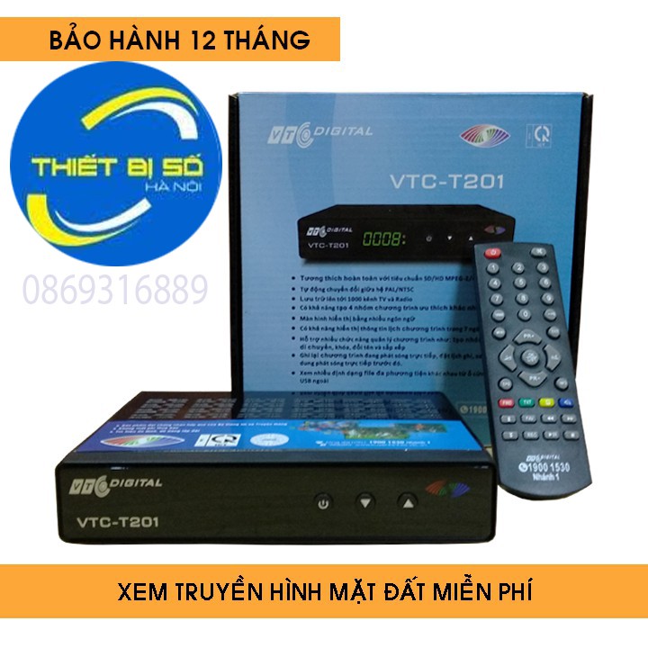 đầu thu kĩ thuật số DVB T2 VTC T201