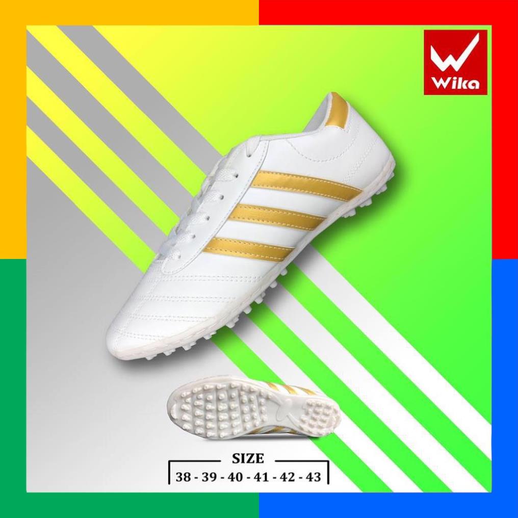 Giày Đá Bóng Wika 3 Sọc CT3 Khâu Đế Chắc Chắn, Giày Đá Banh Sân Cỏ Nhân Tạo Chính Hãng CT3 Bảo Hành 