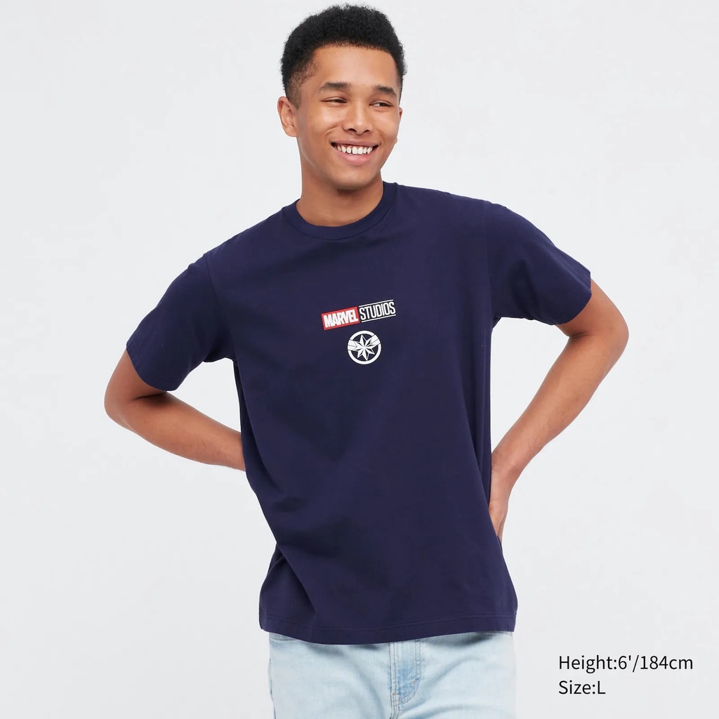 Áo Thun Uniqlo x Marvel - Unisex - form rộng - 80-100 kg - Chính Hãng