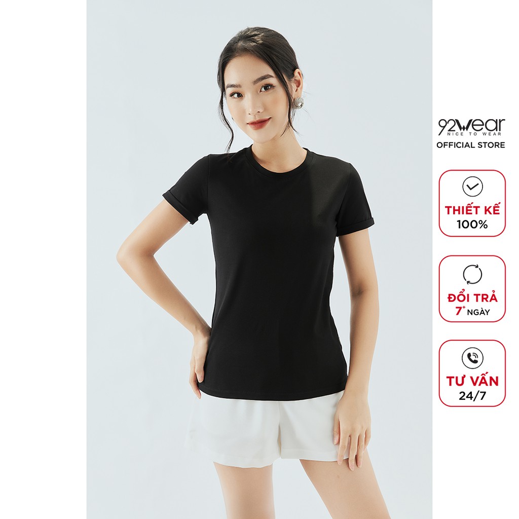 Áo thun cotton nữ 92WAR áo phông chất mát cổ tròn form đẹp ATA1151 | BigBuy360 - bigbuy360.vn