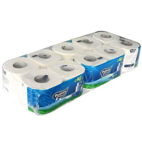 LỐC 10 CUỘN GIẤY VỆ SINH PULPPY