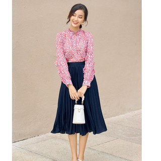 Olv - áo poppy in red top