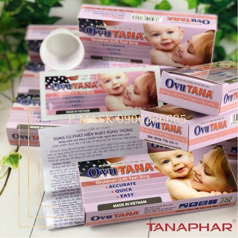 Dụng Cụ Phát Hiện Ngày Rụng Trứng OvuTana - Que thử canh ngày rụng trứng Tanaphar sinh con theo ý muốn ( 1 que )
