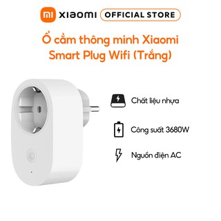Ổ cẳm thông minh Xiaomi Smart Plug Wifi (Trắng) - Hàng chính hãng - Bảo hành 6 tháng