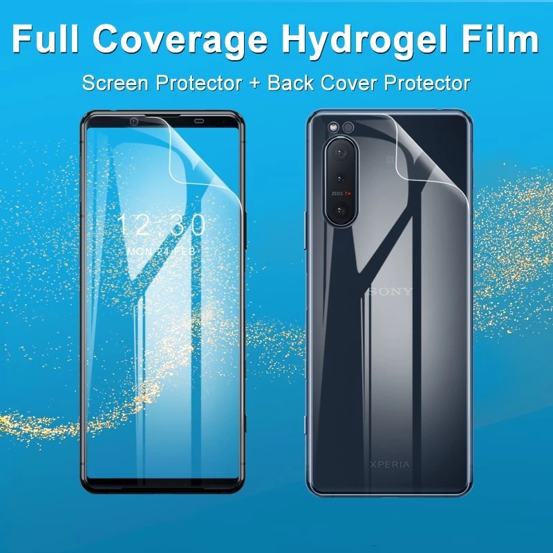 Set miếng dán bảo vệ mặt trước và mặt sau điện thoại có kèm phụ kiện dành cho SONY XPERIA 1 10 5 II 1 5 10 III