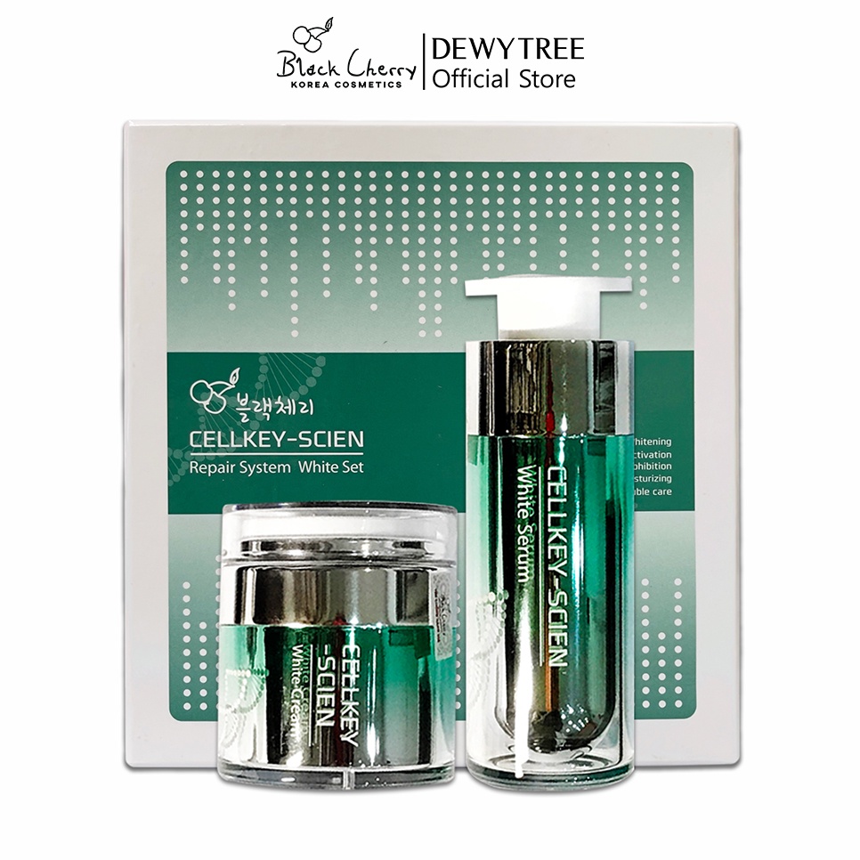 Bộ Dưỡng Trắng Da Tế Bào Gốc Phục Hồi Trẻ Hoá Da Và Chống Lão Hoá Cellkey-Scien Repair System White Set 30ml