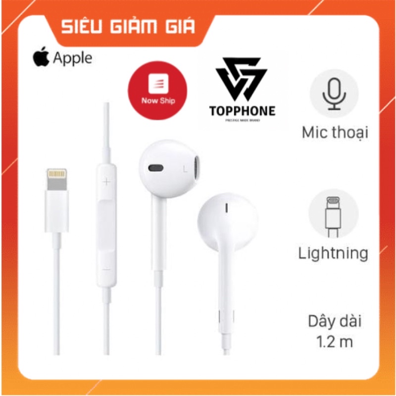 Tai Nghe IP Chân lighting Hàng Zin Bốc Máy Cho Các Dòng IP Bảo Hành 12 Tháng
